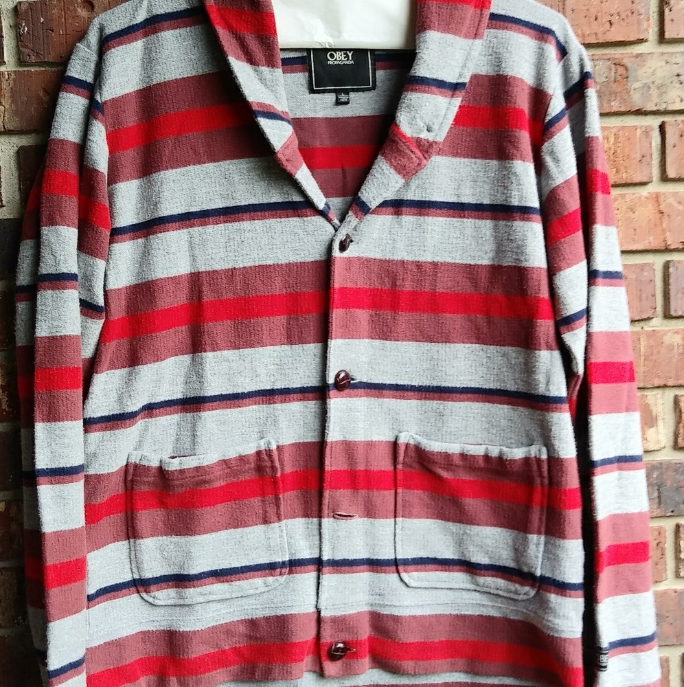 Obey button-up sweater
